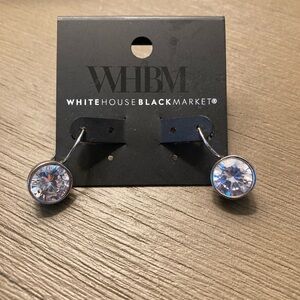 White House Black Market Silver Spherical Earrings